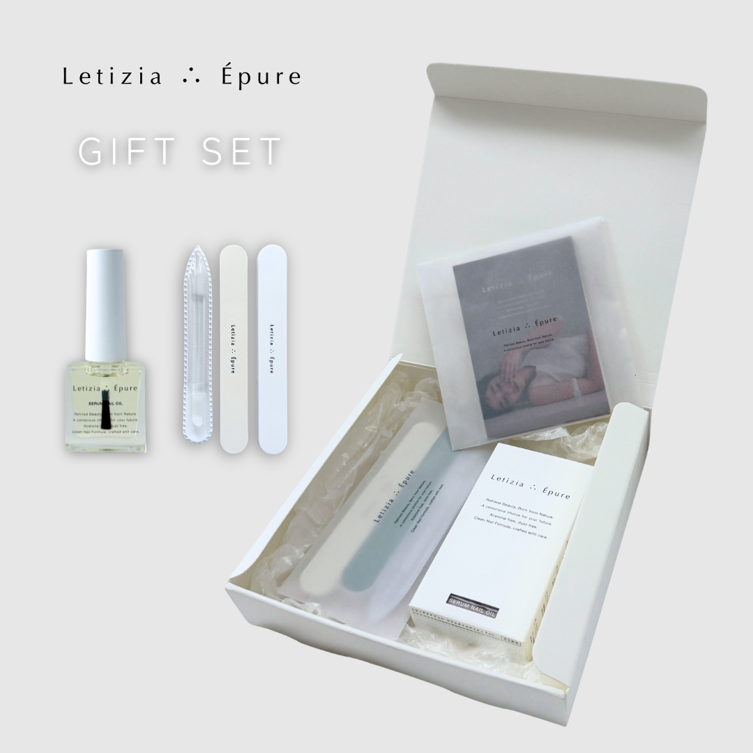 Letizia Épure ネイルケアギフトセット 爪・指先用オイル美容液＋ケアツール3点